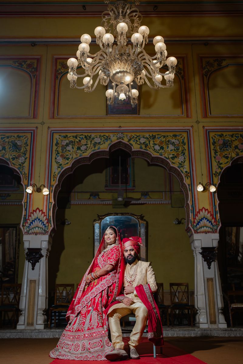 A bride's grand entrance at a Rajasthan destination wedding by EELEGANT EVENTS
