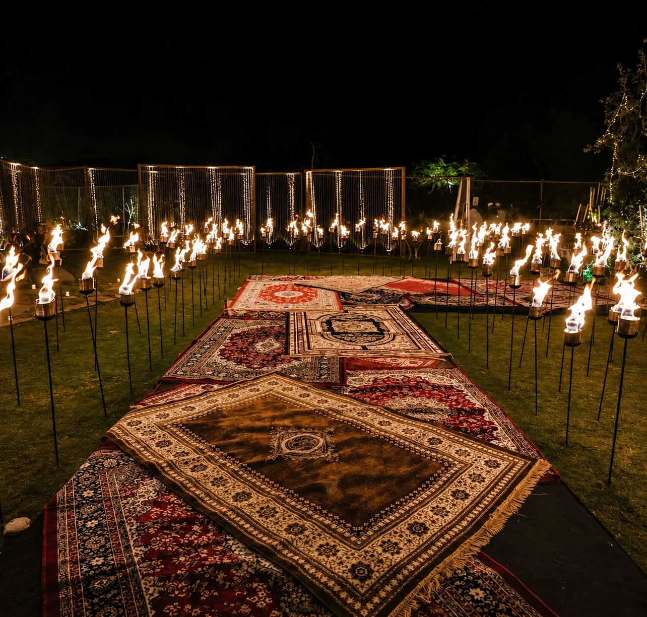 Rajasthani puppet-themed stage decor